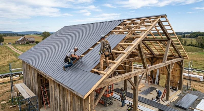 Barn Roof Installation in Fredericksburg, VA